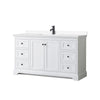 Custom image for White with Matte Black Trim / White Cultured Marble / No Mirror