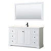 Custom image for White with Matte Black Trim / White Quartz / 58