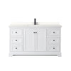 Custom image for White with Matte Black Trim / White Quartz / No Mirror