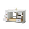Custom image for White with Brushed Gold Trim / Carrara Cultured Marble / No Mirror