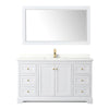 Custom image for White with Brushed Gold Trim / Giotto Quartz / 58