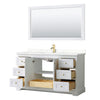 Custom image for White with Brushed Gold Trim / Giotto Quartz / 58