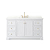 Custom image for White with Brushed Gold Trim / Giotto Quartz / No Mirror