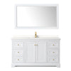 Custom image for White with Brushed Gold Trim / White Quartz / 58