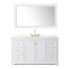 Custom image for White with Brushed Gold Trim / White Quartz / 58