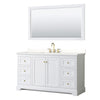 Custom image for White with Brushed Gold Trim / White Quartz / 58