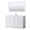 Custom image for White with Polished Chrome Trim / Carrara Cultured Marble / 58