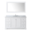 Custom image for White with Polished Chrome Trim / White Carrara Marble / 58