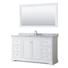 Custom image for White with Polished Chrome Trim / White Carrara Marble / 58
