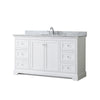 Custom image for White with Polished Chrome Trim / White Carrara Marble / No Mirror