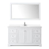 Custom image for White with Polished Chrome Trim / White Cultured Marble / 58