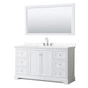 Custom image for White with Polished Chrome Trim / White Cultured Marble / 58