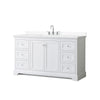 Custom image for White with Polished Chrome Trim / White Cultured Marble / No Mirror