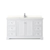 Custom image for White with Polished Chrome Trim / White Quartz / No Mirror