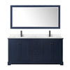 Custom image for Dark Blue with Matte Black Trim / Carrara Cultured Marble / 70