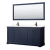 Custom image for Dark Blue with Matte Black Trim / Carrara Cultured Marble / 70