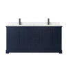 Custom image for Dark Blue with Matte Black Trim / Carrara Cultured Marble / No Mirror