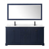 Custom image for Dark Blue with Matte Black Trim / White Cultured Marble / 70