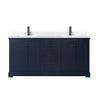 Custom image for Dark Blue with Matte Black Trim / White Cultured Marble / No Mirror