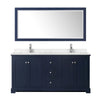 Custom image for Dark Blue with Polished Chrome Trim / Carrara Cultured Marble / 70