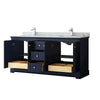Custom image for Dark Blue with Polished Chrome Trim / White Cultured Marble / No Mirror