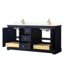 Custom image for Dark Blue with Brushed Gold Trim / Giotto Quartz / No Mirror