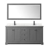 Custom image for Dark Gray with Matte Black Trim / Carrara Cultured Marble / 70