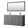 Custom image for Dark Gray with Matte Black Trim / Carrara Cultured Marble / 70