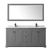 Custom image for Dark Gray with Matte Black Trim / White Carrara Marble / 70