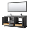 Custom image for Dark Gray with Matte Black Trim / White Carrara Marble / 70