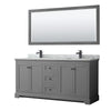 Custom image for Dark Gray with Matte Black Trim / White Carrara Marble / 70
