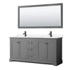 Custom image for Dark Gray with Matte Black Trim / White Cultured Marble / 70