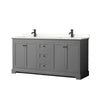 Custom image for Dark Gray with Matte Black Trim / White Quartz / No Mirror