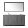 Custom image for Dark Gray with Polished Chrome Trim / White Carrara Marble / 70