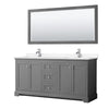 Custom image for Dark Gray with Polished Chrome Trim / White Cultured Marble / 70