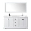 Custom image for White with Matte Black Trim / White Cultured Marble / 70
