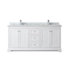 Custom image for White with Polished Chrome Trim / White Carrara Marble / No Mirror