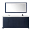 Custom image for Dark Blue with Matte Black Trim / Carrara Cultured Marble / 70