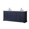 Custom image for Dark Blue with Matte Black Trim / White Cultured Marble / No Mirror
