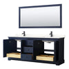 Custom image for Dark Blue with Matte Black Trim / White Quartz / 70