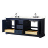 Custom image for Dark Blue with Matte Black Trim / White Quartz / No Mirror