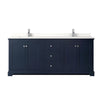 Custom image for Dark Blue with Polished Chrome Trim / White Quartz / No Mirror