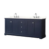 Custom image for Dark Blue with Polished Chrome Trim / White Quartz / No Mirror