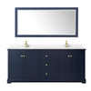 Custom image for Dark Blue with Brushed Gold Trim / Carrara Cultured Marble / 70