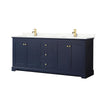 Custom image for Dark Blue with Brushed Gold Trim / Giotto Quartz / No Mirror