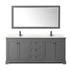 Custom image for Dark Gray with Matte Black Trim / Carrara Cultured Marble / 70