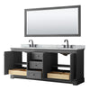Custom image for Dark Gray with Matte Black Trim / White Carrara Marble / 70