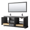 Custom image for Dark Gray with Matte Black Trim / White Cultured Marble / 70