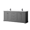 Custom image for Dark Gray with Matte Black Trim / White Cultured Marble / No Mirror