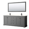 Custom image for Dark Gray with Matte Black Trim / White Quartz / 70